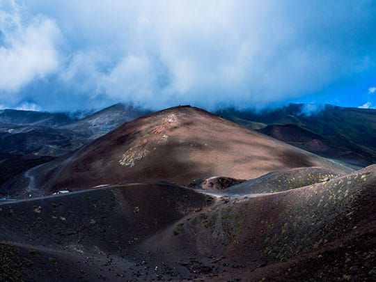 Paisaje lunar en el volcán Etna